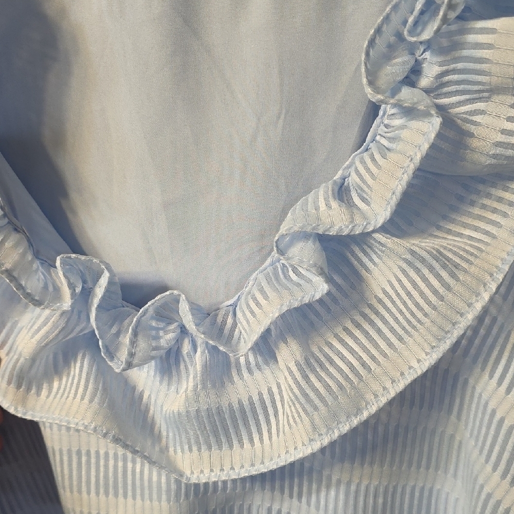 Blue Ruffled Ladies Dress - Picture 2 of 3